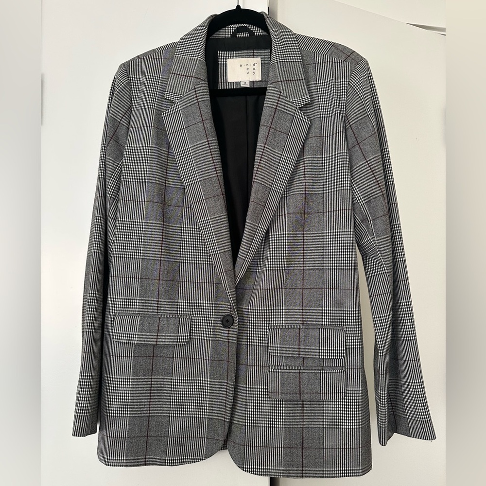 Gray Plaid Blazer from Target